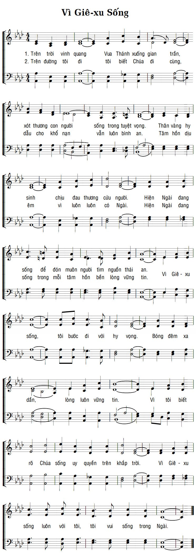 Vì Giê-xu sống