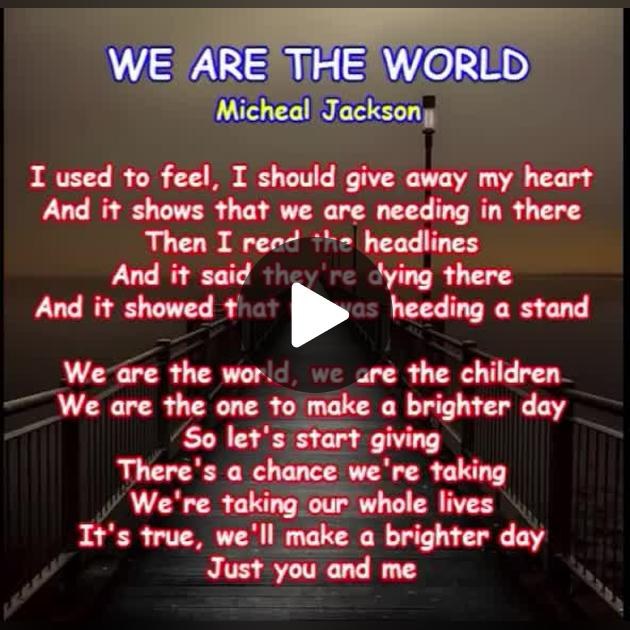 We Are The World - Michael Jackson