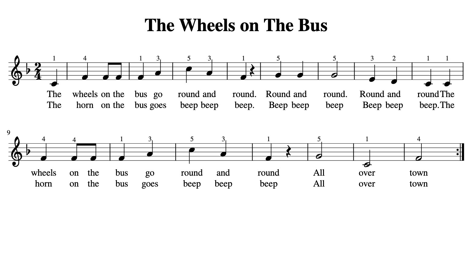 Wheels on the bus