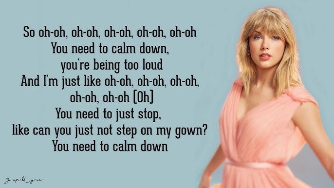 You need to calm down